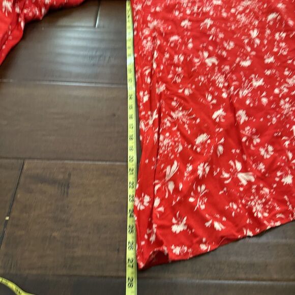 Free People Color My World Jumpsuit Red White Floral Wide Flare Size XS Coastal - Picture 7 of 16